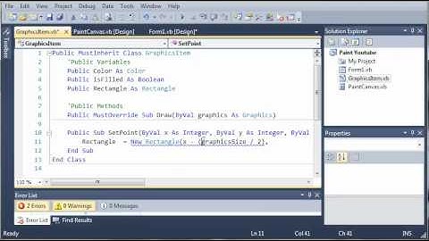 Visual Basic Tutorial - 169 - Paint Part 2   Building GraphicsItem