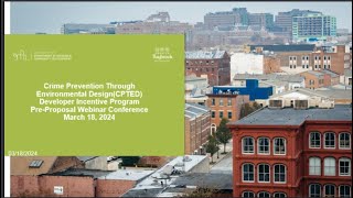 Crime Prevention Through Environment Design (CPTED) - Developer Incentive Program (DIP) WEBINAR