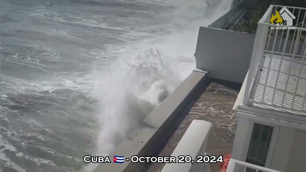 Скорость ветра 185 км/ч! Трагедия на Кубе, ураган и гигантские волны уничтожают все