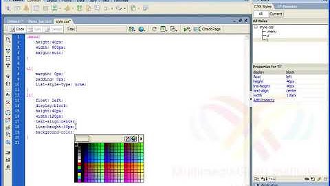 Lesson 19: Horizontal Menu Bar Hindi Video Tutorial