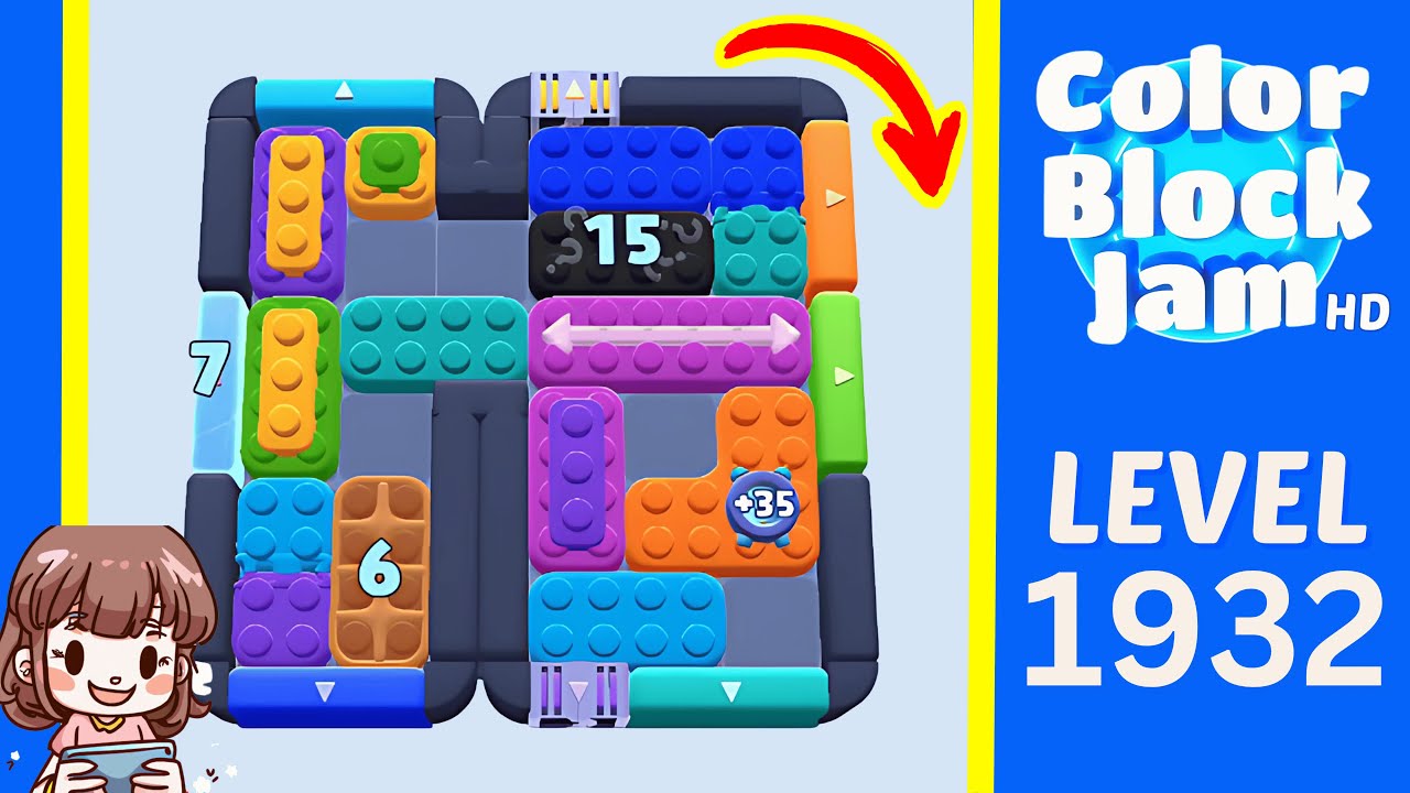 Color Block Jam Level 1024 (1932) Solution Walkthrough