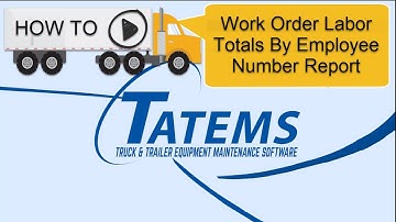 TATEMS Work Order Labor Totals By Employee Number Report