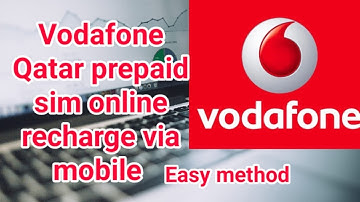 Vodafone Qatar prepaid SIM online recharge | via mobile | Vodafone recharge online