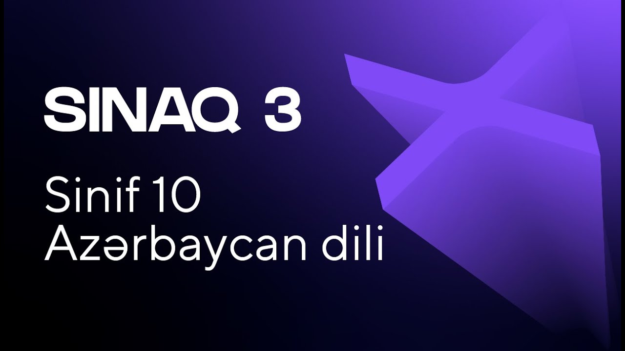 Azərbaycan dili 10-cu sinif   Güvən Sınaq 3 Qrup fənləri üzrə