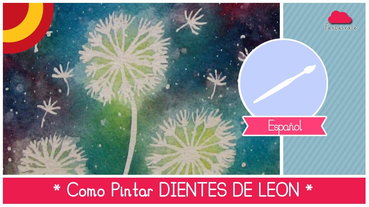 Curso de Acuarela para Principiantes: como pintar dientes de leon (FACIL!)