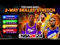 THE STRETCH BUILD THAT CAN DO EVERYTHING • BEST BUILD NBA 2K24 REVEALED (2-WAY SKILLED STRETCH)