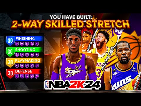 THE STRETCH BUILD THAT CAN DO EVERYTHING • BEST BUILD NBA 2K24 REVEALED (2-WAY SKILLED STRETCH)