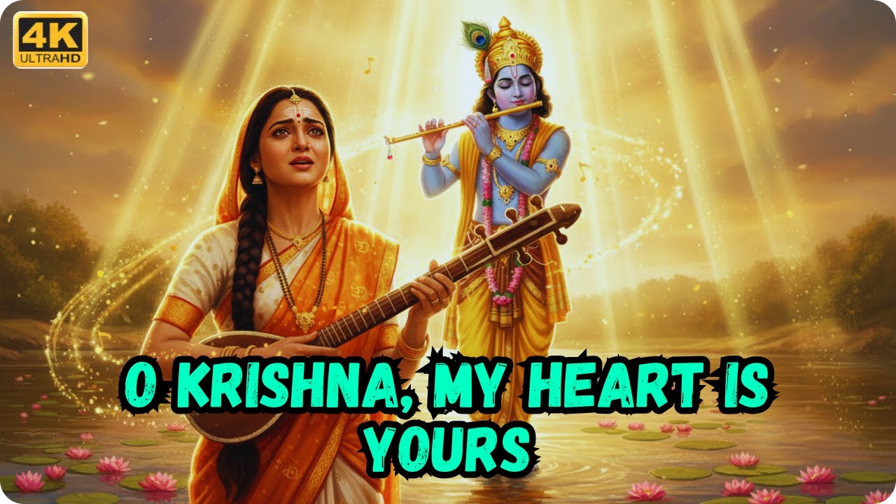 O Krishna, my heart is Yours | Animated Devotional Bhajan | Meera Bhajan English , Morning Bhajan