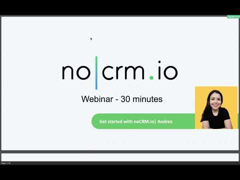 [EN] Webinar: Getting started with noCRM