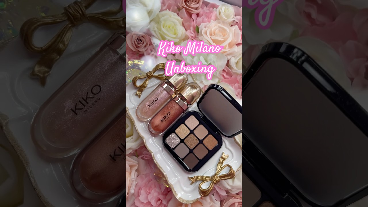 Kiko milano unboxing,eyeshadow palette & glosses 💋💕 