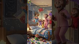 Five little Monkey 🐵#shorts #hindirhymes#nurseryrhymes