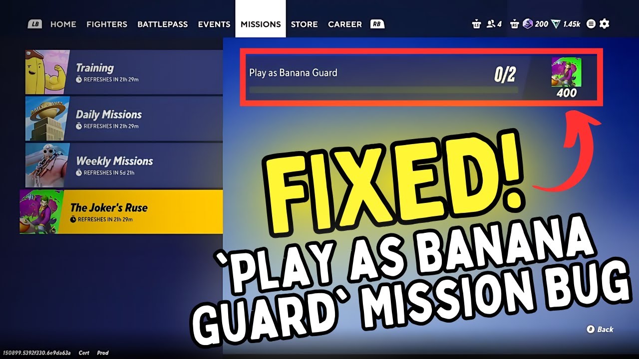 How To Fix MultiVersus 'Play as Banana Guard' Mission Bug
