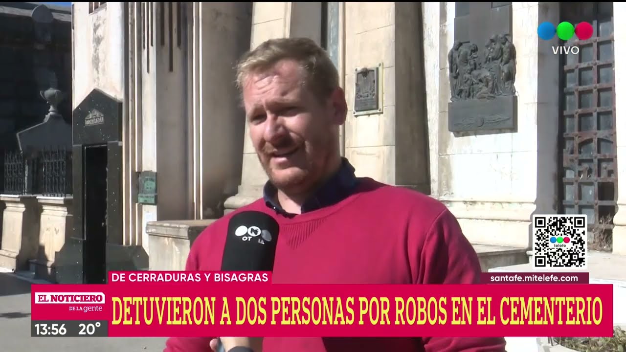 Detuvieron a dos sujetos que robaron elementos de bronce del Cementerio Municipal