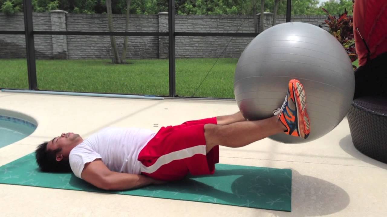 Lower Abs with Swiss Ball - YouTube