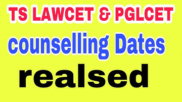 ts lawcet & pglcet 2021 counselling dates
