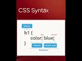 CSS Syntax/ CSS Syntax Understand for Beginners/ How to use CSS syntax #shorts #coding #beginners