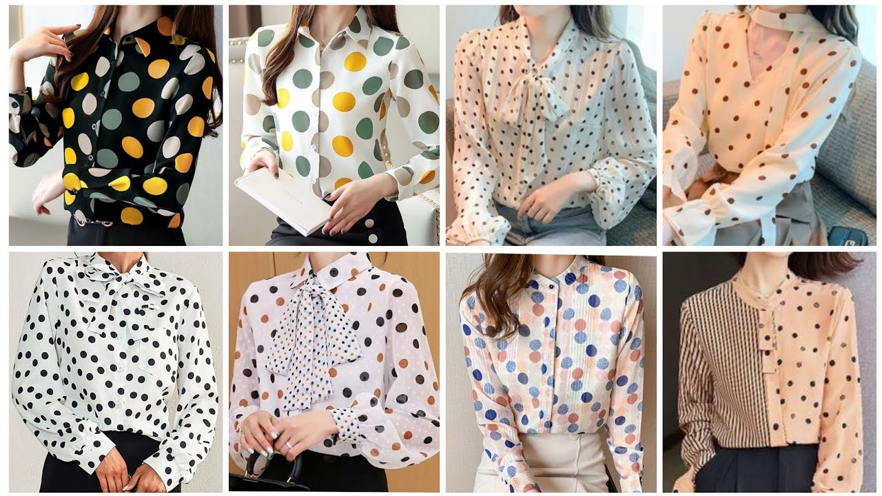Tops designs with polka dot print all over 2k22