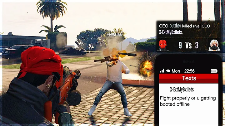 The Most Pathetic Tryhard on GTA Online (Kid Loses a 1v1 and Boots Me Offline)