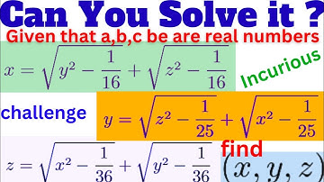 Unbelievable Maths Olympiad Problem:Can you crack it!?