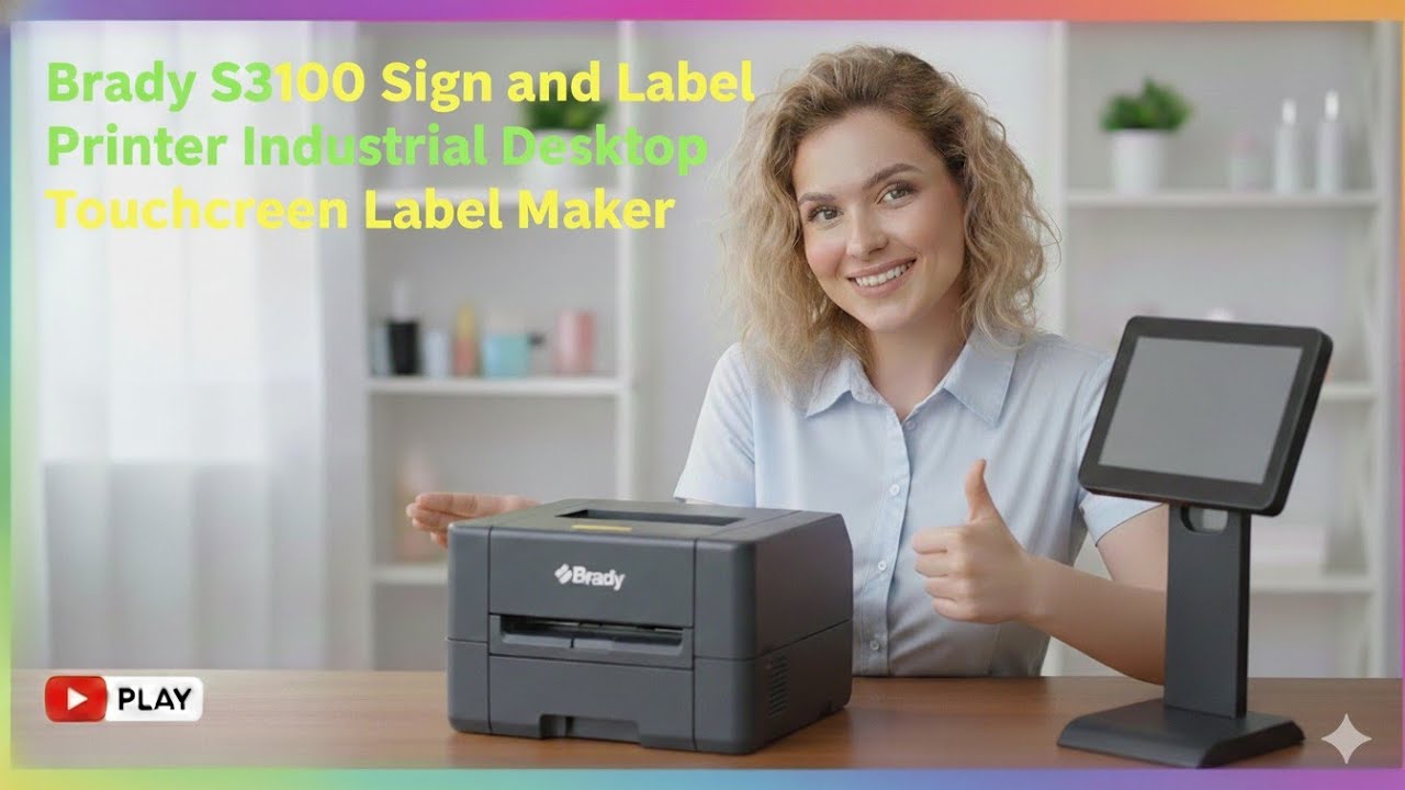Brady S3100 Sign and Label Printer Industrial Desktop Touchscreen Label Maker