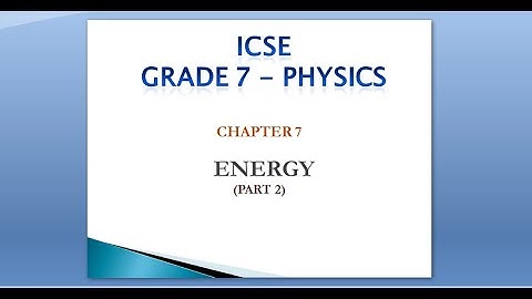 ICSE Grade 7 Physics 