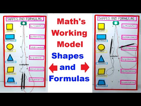 math's working model on shapes and formulas - math's exhibition - diy - craftpiller