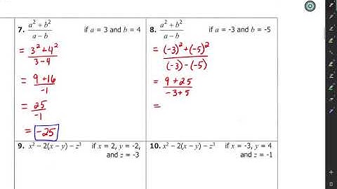 Evaluating Expressions notes