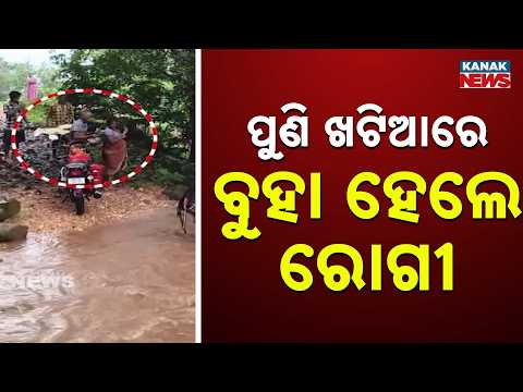 ପୁଣି ଖଟିଆରେ ବୁହା ହେଲେ ରୋଗୀ No Road, No Ambulance | Patient Lifted on Cot in Anugul Village