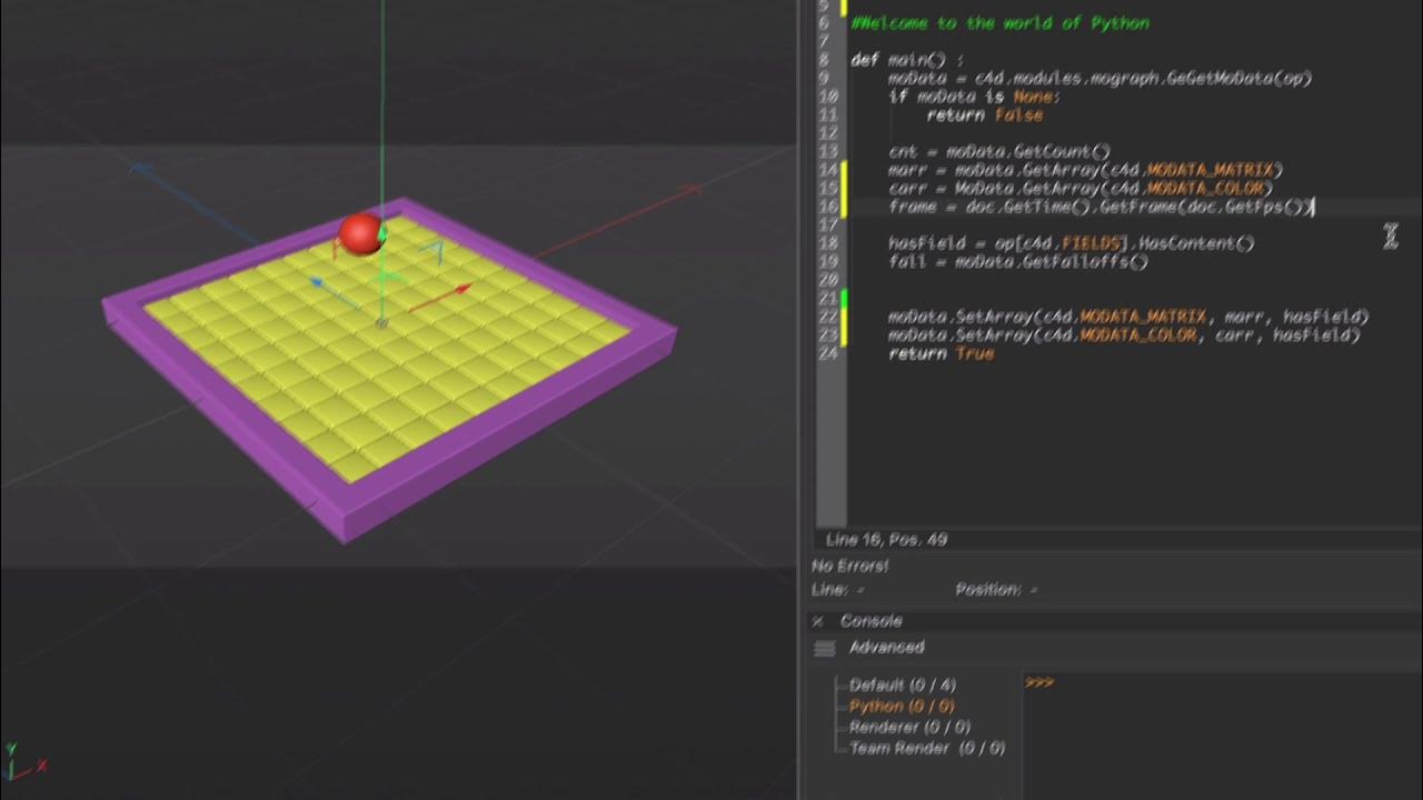 Cinema 4D Python Tutorial 4: Rollover Effector - YouTube