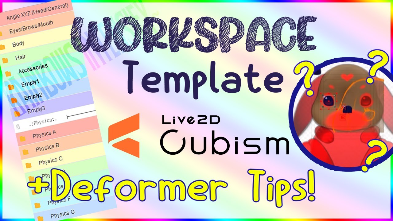 Free RAINBOW Live2D Workspace Template + deformer tips | Kofi Resource