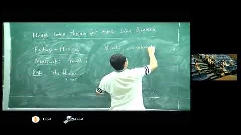Xinyi Yuan, Hodge index theorem for adelic line bundles   YouTube clip33