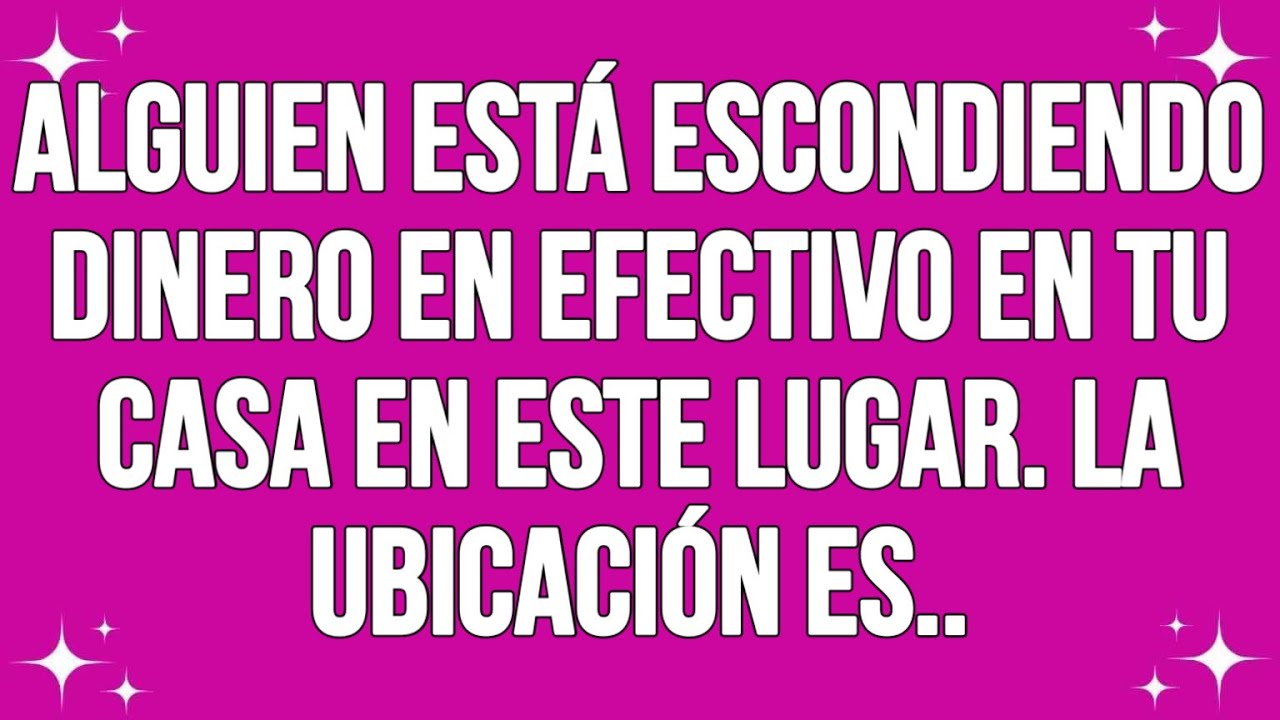 Alguien está escondiendo dinero en efectivo en tu casa en este lugar. La ubicación es...