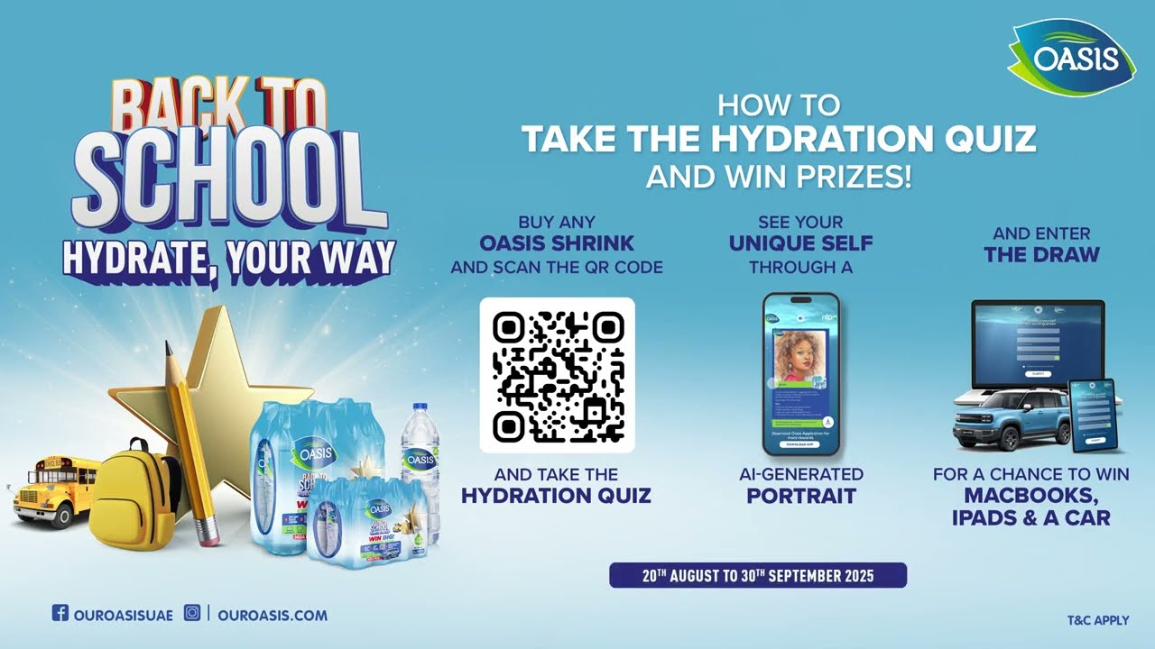 Hydrate and Win with Oasis Back to School