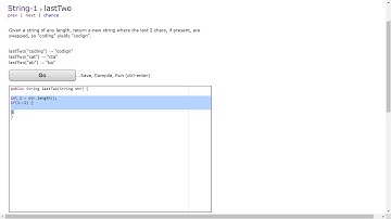 String-1 (lastTwo) Java Solution || Codingbat.com