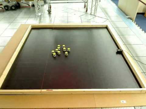swarm of ten e-puck robots time lapse.