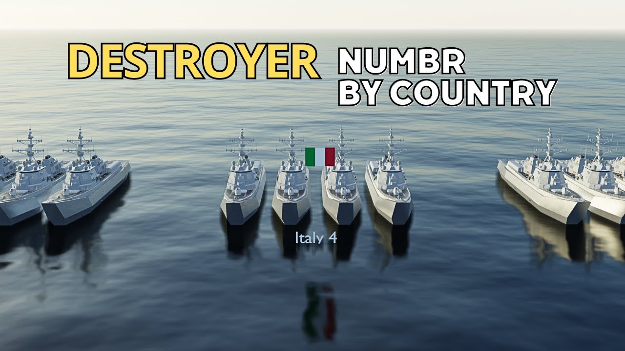 Destroyer Fleet Strength By Country 2024 | 3D Animation