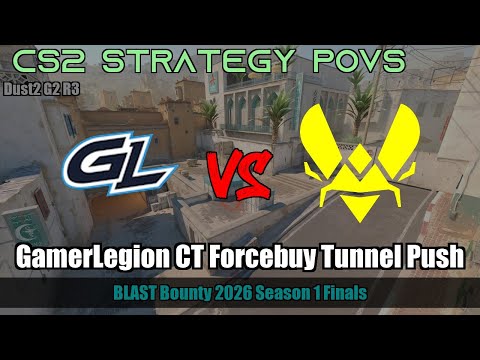 GamerLegion CT Forcebuy Tunnel Push vs Vitality - Dust2 - BLAST Bounty 2026 Season 1 Finals