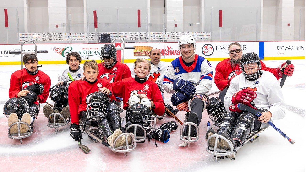 Jack Wallace, Devils and Prudential donate 100 new helmets and 10 new sleds