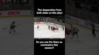 Roope Hintz intense goal wins it in overtime! #stars #senators #nhl