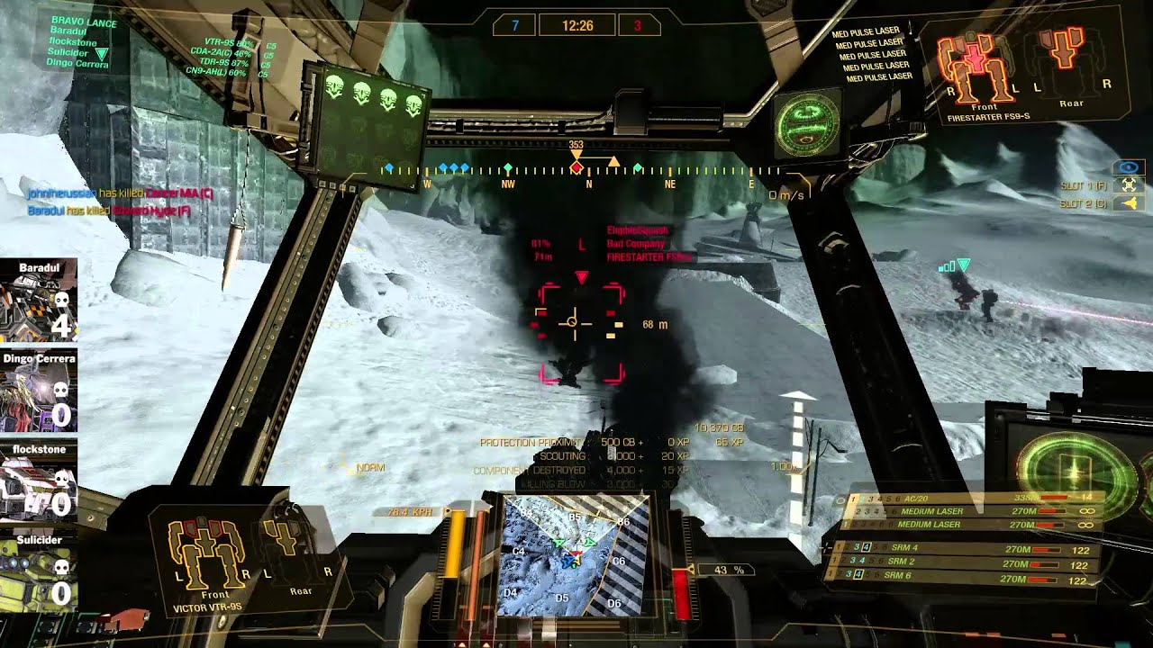 Victor Team Brawling (5 kills - 9 in my lance) - Mechwarrior Online Gameplay