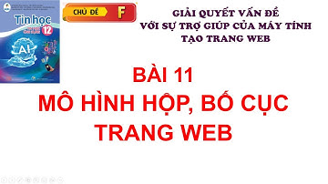 [TIN HỌC 12-CÁNH DIỀU-CHỦ ĐỀ F] Bài 11. Mô hình hộp, bố cục trang web