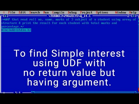 (program-2)Calculate Simple Interest in C: User-Defined Function with Arguments (No Return Value).