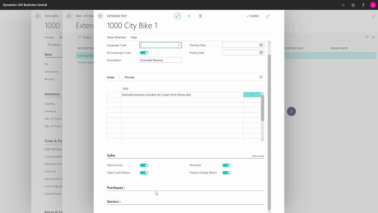 Standard texts - Microsoft Dynamics 365 Business Central - YouTube