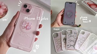 iPhone 15 plus (pink) + shopee phone case haul 🎀 and accessories 📱| iphone 15 plus unboxing