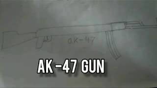 Ak -47 gun 5 / Easy gun drawing / Draw with ritu & raj