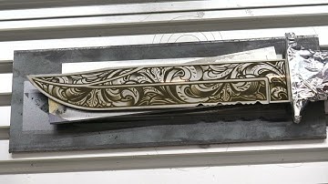 KA-BAR Knife Deep Laser Engraving Vector Scrollwork