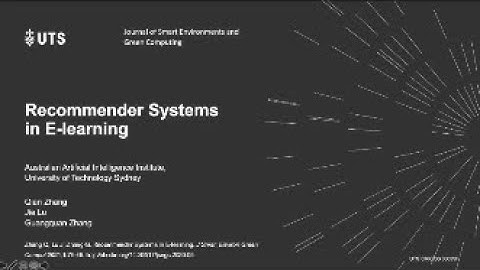 [JSEGC] Recommender Systems in E-learning