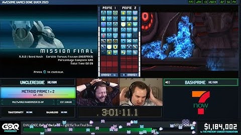 AGDQ 2023 Metroid Prime 1 + 2 Crossgame Multiworld Randomizer