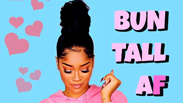 Sleek High Ninja Bun on Dry Natural Hair Tutorial | Bri Hall