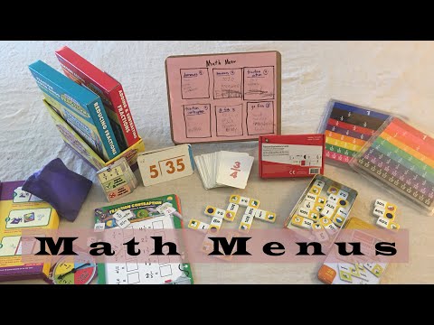 Make Math Time Fun with Math Menus